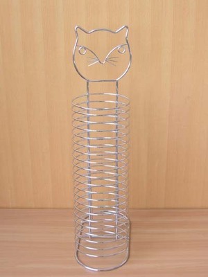 鐵線工藝金屬CD架 貓形創意與實用兼具的收納選擇